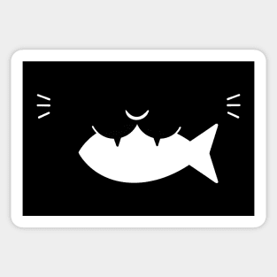 Cat Having Fish Sticker